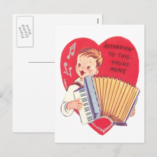 Accordion Valentijn Feestdagenkaart (Voorkant / Achterkant)