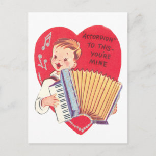 Accordion Valentijn Feestdagenkaart