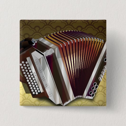 Accordion Vierkante Button 5,1 Cm (Voorkant)