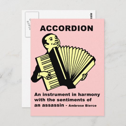 Accordion (vochtig gedefinieerd) briefkaart (Voorkant / Achterkant)