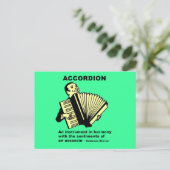 Accordion (vochtig gedefinieerd) briefkaart (Staand voorkant)