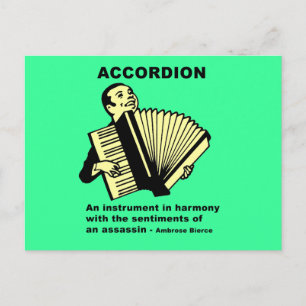 Accordion (vochtig gedefinieerd) briefkaart