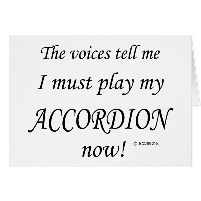 Accordion Voices zegt dat hij moet spelen (Voorkant Horizontaal)