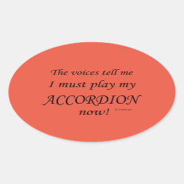 Accordion Voices zegt dat hij ovaal Sticker moet s