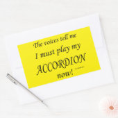 Accordion Voices zegt dat hij rechthoekige Sticker (Envelop)