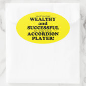 Accordion Wealthy & Succesvolle oval Sticker (Tas)