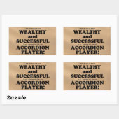 Accordion Wealthy & Succesvolle rechthoekige Stick Sticker (Vel)