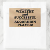 Accordion Wealthy & Succesvolle rechthoekige Stick Sticker (Tas)
