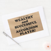 Accordion Wealthy & Succesvolle rechthoekige Stick Sticker (Envelop)