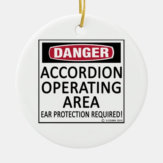 Accordion werkend gebied keramisch ornament (Voorkant)