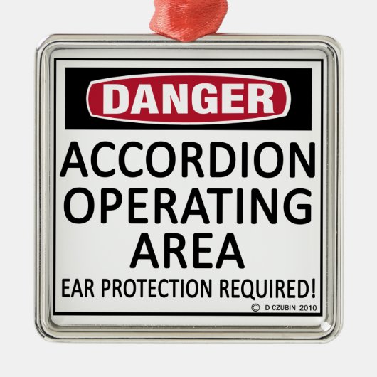 Accordion werkend gebied metalen ornament (Voorkant)