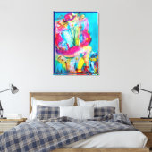 ACCORDIONIST IN DE NACHT CANVAS AFDRUK (Insitu (Slaapkamer))