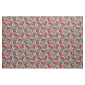 Accordions en Musical Notes Grey and Red Pattern Stof (Fat Quarter)
