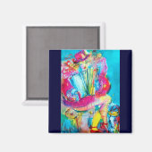 ACCORDIONSPELER IN DE NACHT MAGNEET (Voorkant / Achterkant)