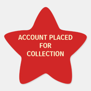 Account geplaatst voor Collecties factureringsstic Ster Sticker