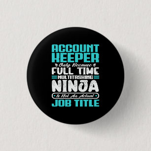 Account Keeper Functie Beroepsvaardigheden Ronde Button 3,2 Cm
