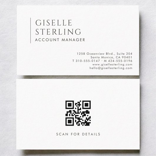 Account Manager Modern Professionele QR Code Visitekaartje