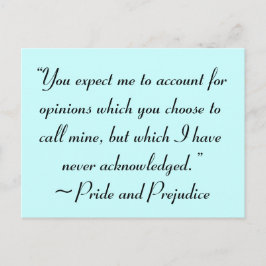 Account voor Adviezen Jane Austen Quote Briefkaart
