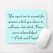 Account voor Adviezen Jane Austen Quote Muismat (Met muis)