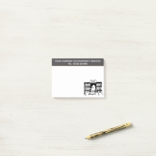 Accountancy Services Cartoon Thema personaliseren Post-it® Notes (Op bureau)