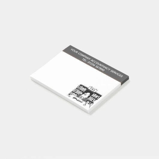 Accountancy Services Cartoon Thema personaliseren Post-it® Notes (Schuin)