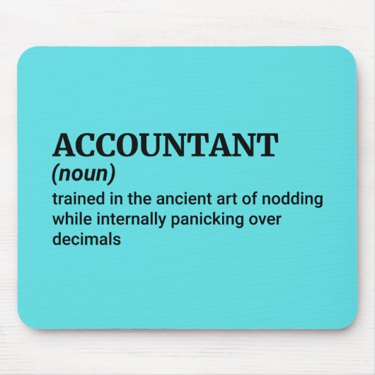 Accountant aan het werk: houd het grappig muismat (Voorkant)