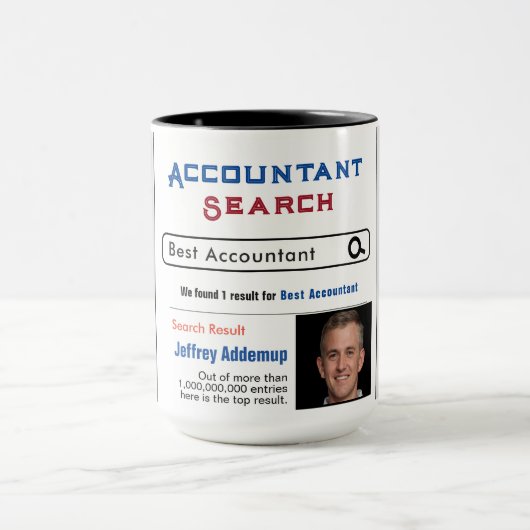 Accountant Aangepaste Beste Zoeken Gift Mok (Midden)