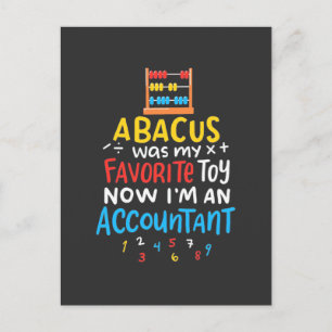 Accountant Abacus was mijn favoriete Speelgoed Briefkaart