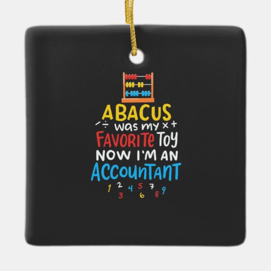 Accountant Abacus was mijn favoriete Speelgoed Keramisch Ornament (Voorkant)
