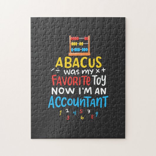 Accountant Abacus was mijn favoriete Speelgoed Legpuzzel (Verticaal)