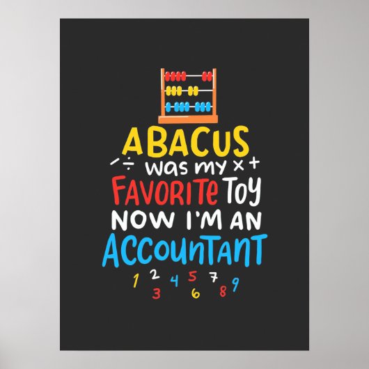 Accountant Abacus was mijn favoriete Speelgoed Poster (Voorkant)