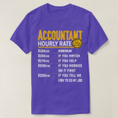 Accountant/accountant volgens uurtarief t-shirt (Design voorkant)