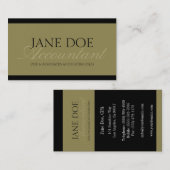 Accountant Antiek Gold Script Visitekaartje (Voorkant / Achterkant)