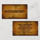 Accountant Antiek Visitekaartje (Voorkant / Achterkant)