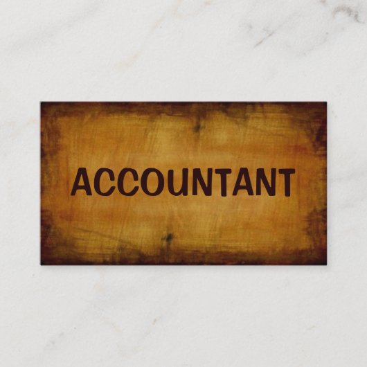 Accountant Antiek Visitekaartje (Voorkant)