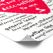 Accountant Art Funny Accounting Kantoor Decor Poster (Hoek)