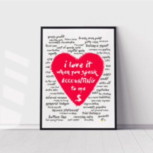 Accountant Art Funny Accounting Kantoor Decor Poster