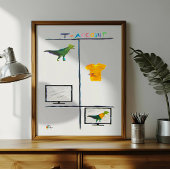 Accountant Art T Rex T Account Accounting Kantoor Poster