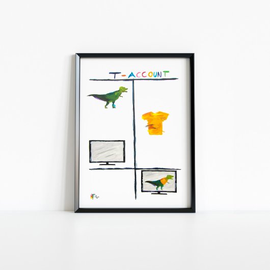 Accountant Art T Rex T Account Accounting Kantoor Poster