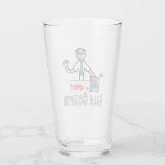 Accountant Bean Counter Glas (Achterkant)