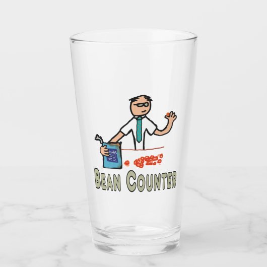 Accountant Bean Counter Glas (Voorkant)