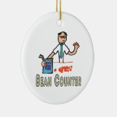 Accountant Bean Counter Keramisch Ornament (Rechts)
