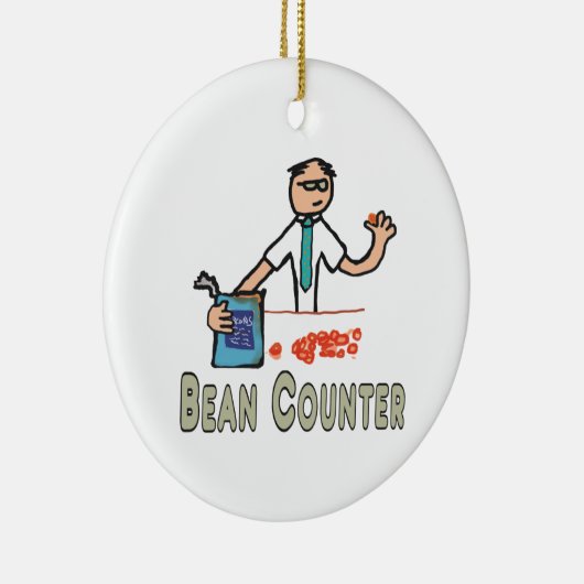 Accountant Bean Counter Keramisch Ornament (Rechts)