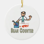 Accountant Bean Counter Keramisch Ornament (Voorkant)