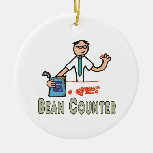 Accountant Bean Counter Keramisch Ornament (Voorkant)
