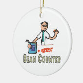 Accountant Bean Counter Keramisch Ornament (Links)