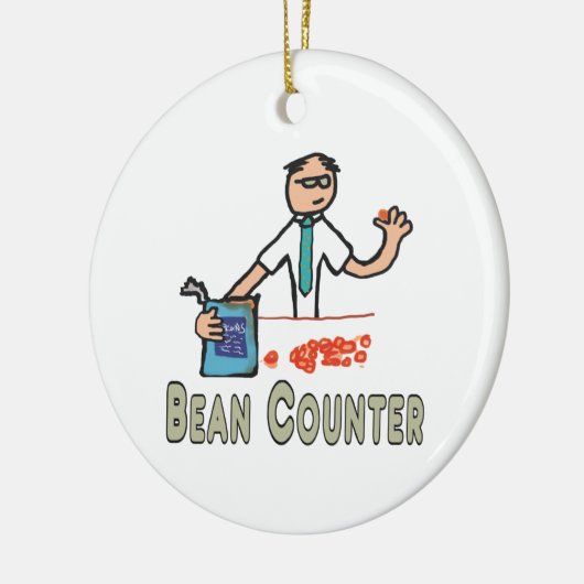 Accountant Bean Counter Keramisch Ornament (Links)