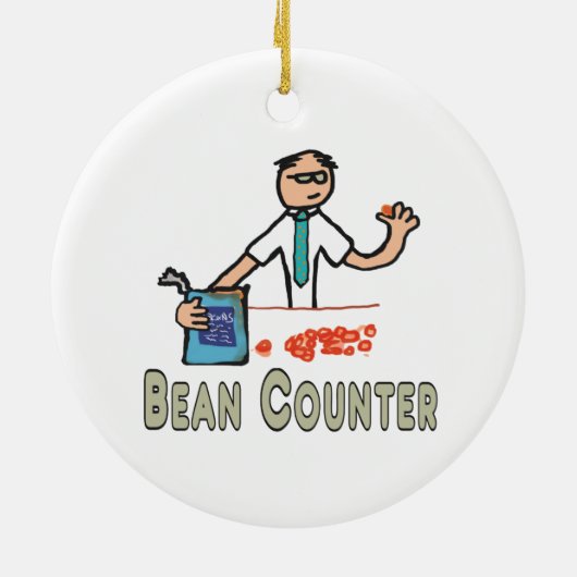 Accountant Bean Counter Keramisch Ornament (Achterkant)