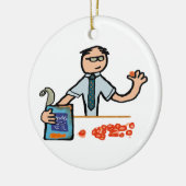 Accountant Bean Counter Keramisch Ornament (Links)