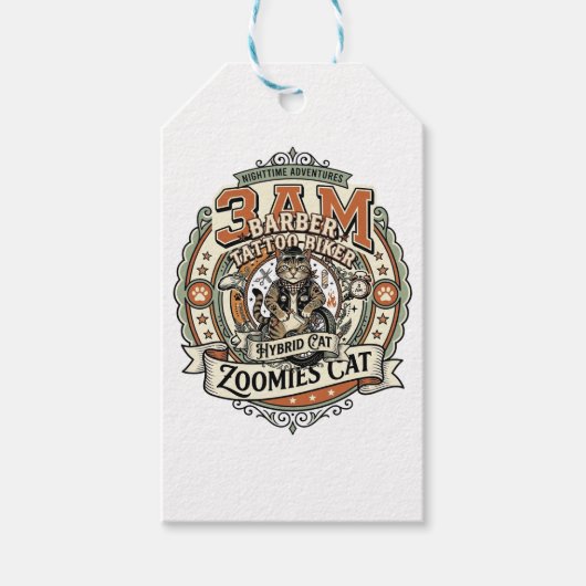 Accountant Belastingtijd Kat Accountant Belastingt Cadeaulabel (Voorkant)